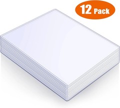 12 Pack Jumbo Card Top Loaders 5.4×7.4 Inch Hard Card Sleeves Protective Case