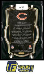 2022 Panini Select #285 Cole Kmet Copper Prizm Die Cut #/99