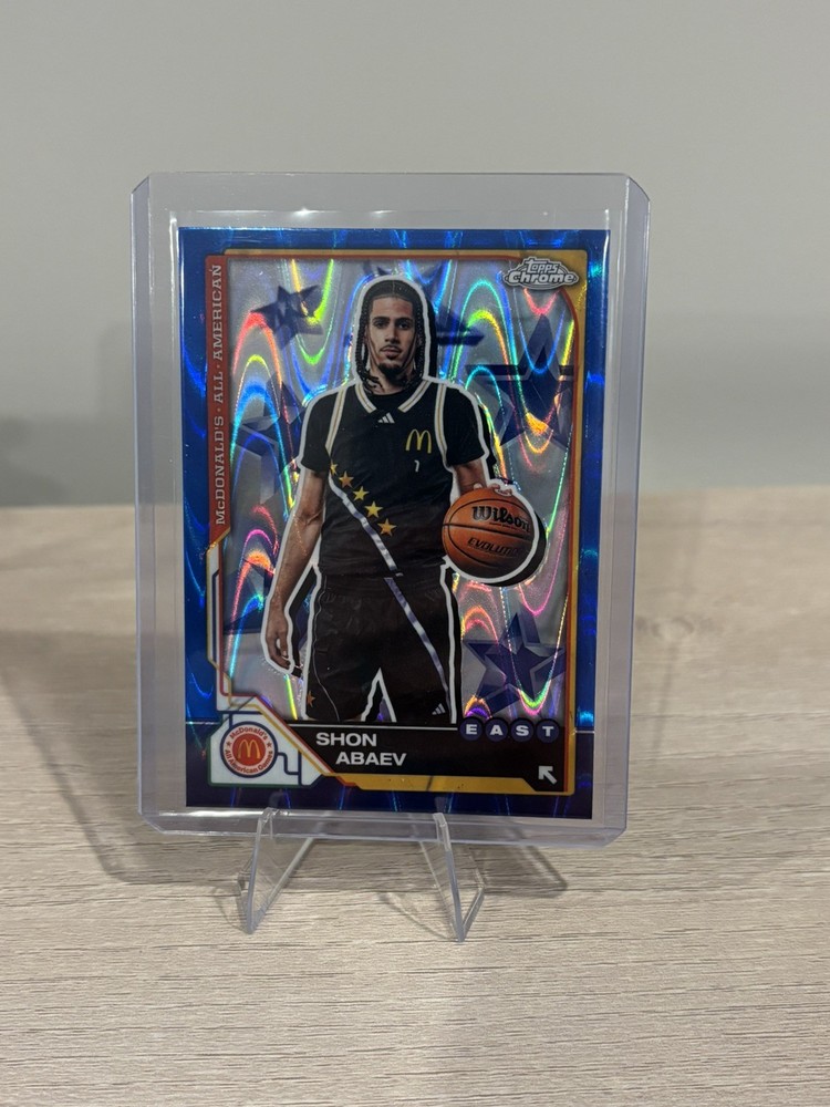 2025 Topps Chrome McDonald’s All American Shon Abaev Blue RayWave #1 East