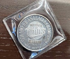 1991 American League & World Series Champion Minnesota Twins sealed silver coins