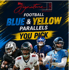 2025-26 Topps Signature Class Football – Blue & Yellow Parallels – You Pick!
