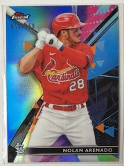 2021 Topps Finest Nolan Arenado Blue Refractor /150 St. Louis Cardinals