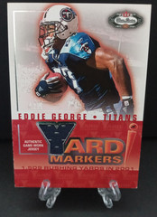 2002 Fleer Box Score Jersey Yard Markers Eddie George Titans $3.99