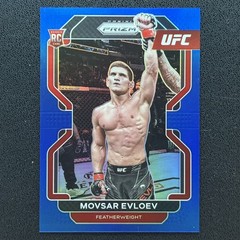 Movsar Evloev RC 2022 Panini Prizm UFC Blue Prizm Rookie Card /199