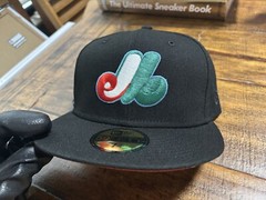 Montreal Expos Olympic Stadium Black Red Green Blue New Era Fitted 7 3/4 Serape