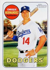 2018 Topps Heritage #373 Enrique Hernandez Los Angeles Dodgers
