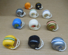 Vintage NFL Football Bubblegum Mini Helmet Lot x11 Colts Pencil Sharpener 1970s