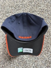New Era 39Thirty Hat NFL Chicago Bears Navy Blue Orange Flex Stretch Cap M/L