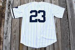 New! Don Mattingly New York Yankees White Pinstripe Baseball Jersey Men’s XL