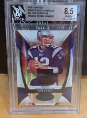 Rare 2009 Certified Mirror Blue #74 Tom Brady Game Jersey BGS 8.5 NM-MT+ 1/1