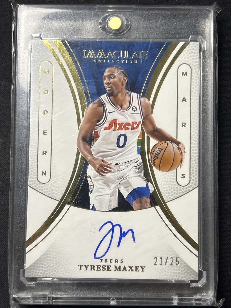 2024-25 Panini Immaculate Modern Marks Autograph Tyrese Maxey 76ers /25