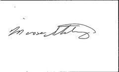 -Moose Stubing- (d.2018) Signed/Autograph/Auto Index Card Los Angeles Angels MLB