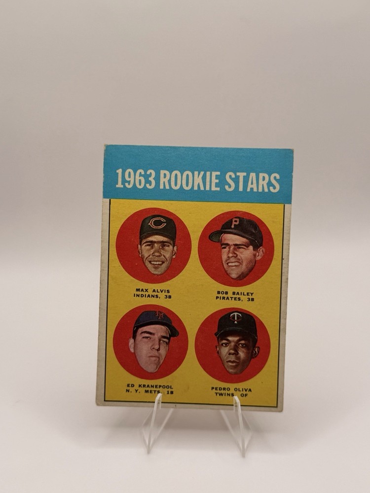 VINTAGE 1963 Topps #228 Rookie Stars Pedro Oliva Ed Kranepool Max Alvis RC
