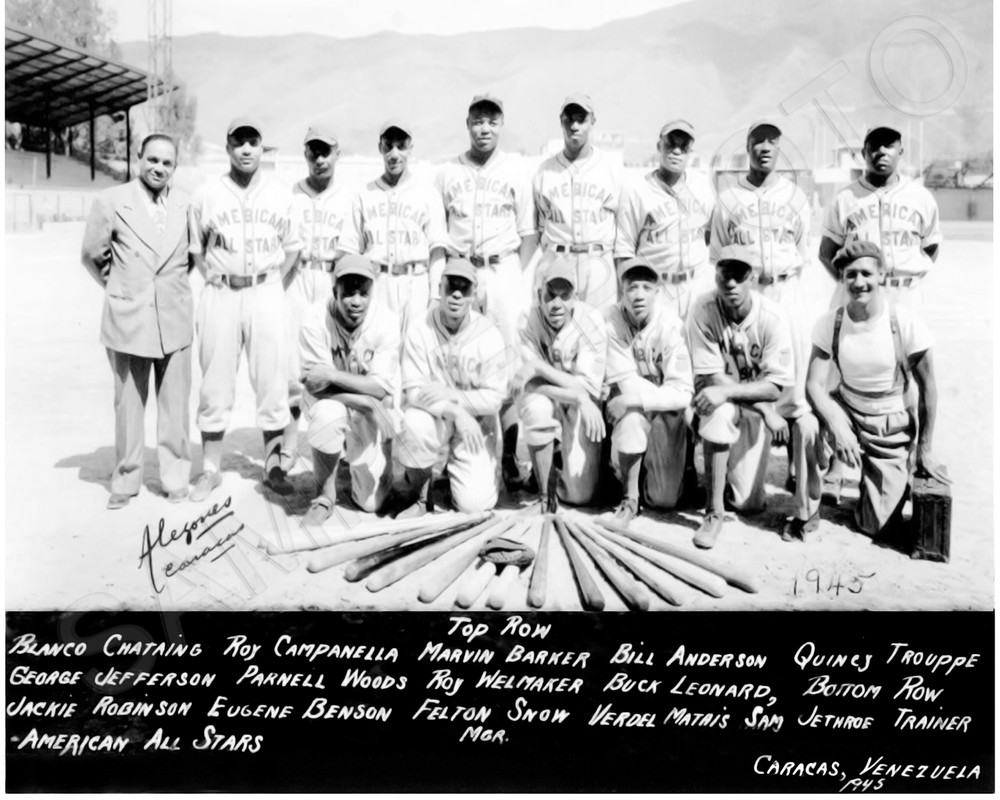 1945 NEGRO LEAGUE AMERICAN ALL STARS CARACAS VENEZUELA TEAM 8X10 PHOTO