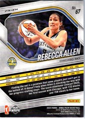 2025 Panini Prizm WNBA #67 Rebecca Allen Ice Prizms