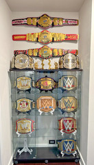 Gold Championship Belt Wall Mount Brackets | Wall Display Hooks (Set of 2)