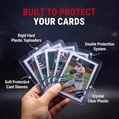 Double-Layer Card Protection System – 200 Transparent Holders for Collectibles