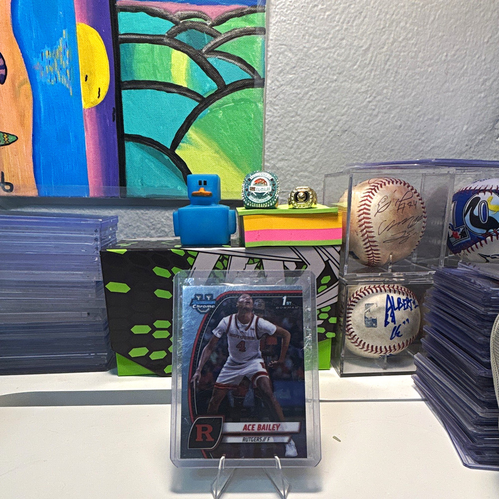 Topps Bowman Chrome University Ace Bailey Rutgers Scarlet Knights #1 1st Bowman