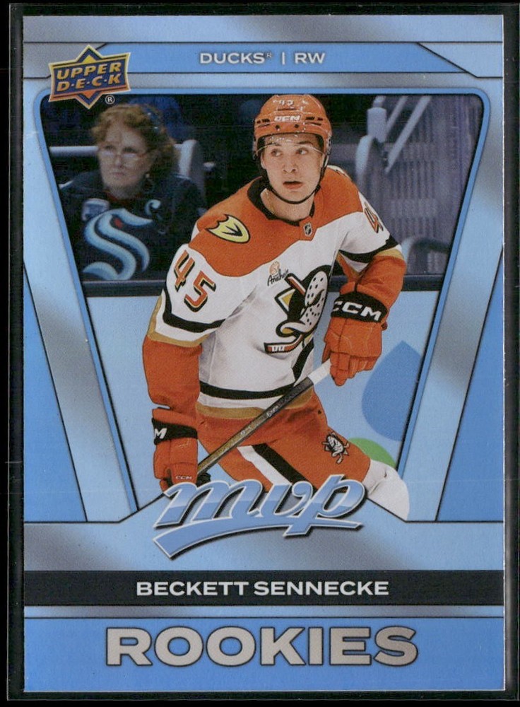 2025-26 Upper Deck MVP Silver – Rookies Beckett Sennecke #253 Anaheim Ducks
