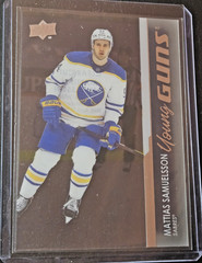2021-22 UD #230 MATTIAS SAMUELSSON YOUNG GUNS CLEAR CUT BUFFALO SABRES ROOKIE