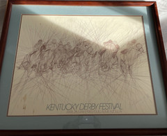 Kentucky Derby”Preakness”1983 By Guillaume Azoulay Signed Framed