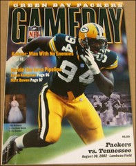 8/30/2002 Game Day Program Green Bay Packers vs Titans Shrine Game Gbaja-Biamila