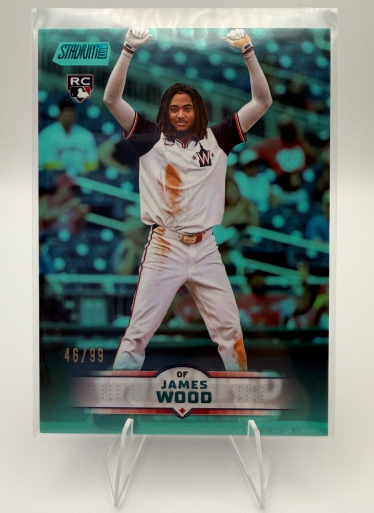 2025 Stadium Club James Wood Turquoise Foil Parallel /99 #175 Nationals RC