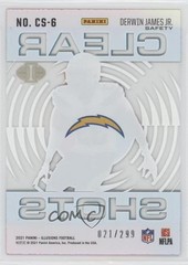 2021 Panini Illusions Clear Shots Light Blue /299 Derwin James Jr #CS-6 1in5