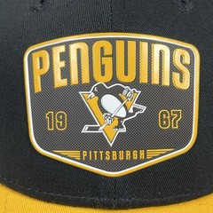 Pittsburgh Penguins Fanatics Trucker Hat Adjustable SnapBack Black And Gold Cap