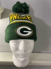 Green Bay Packers New Era Knit Hat On Field Sideline Beanie Hat Fleece Cap USA..