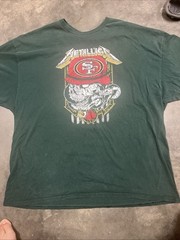 Metallica 3 Xl San Francisco 49ers T Shirt 100% Cotton SF