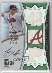 2010 Topps Triple Threads Rising Stars Emerald 7/50 Tommy Hanson #125 Auto 1sr2