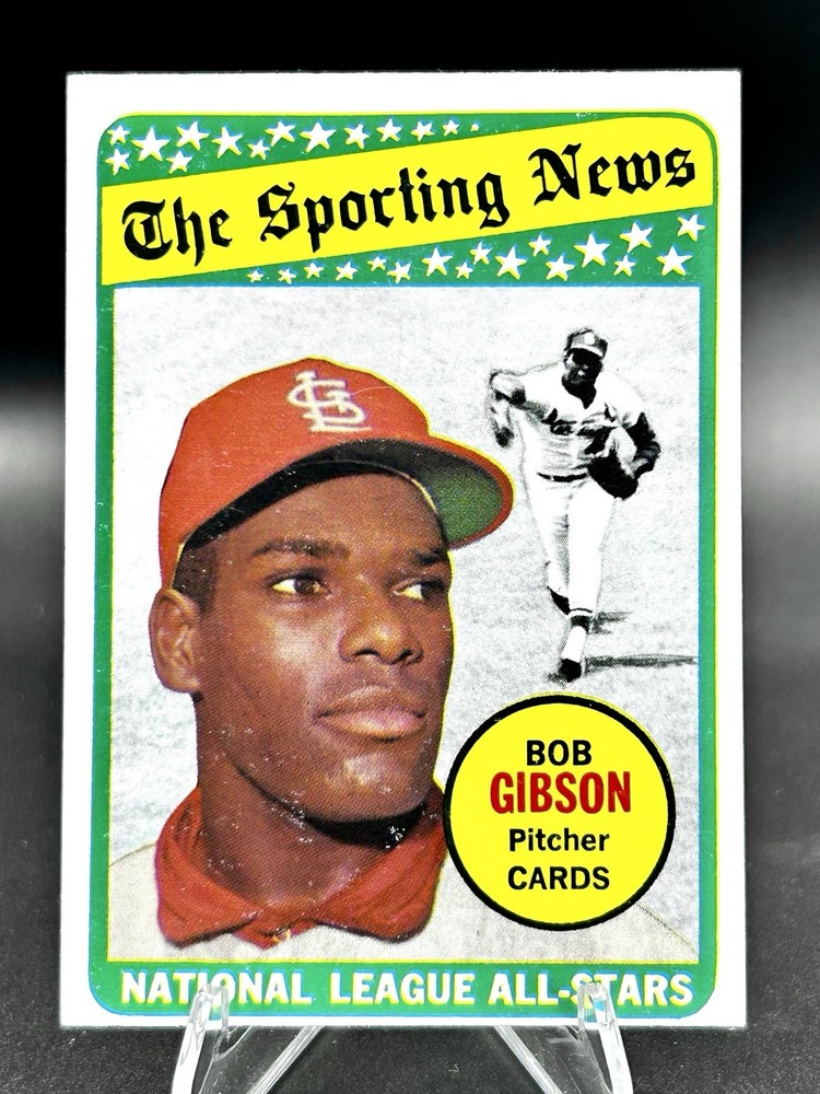 Bob Gibson 1969 Topps The Sporting New National All-Stars #432 (EX)