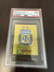 2022 Panini World Cup Argentina Team Logo ARG 1 Sticker Gray Back PSA 9