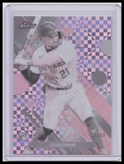 2025 Finest #80 Caleb Durbin Pearl Checkerboard Refractor #/60