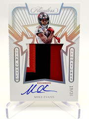 2025 Panini Flawless Mike Evans Silver Foil /20 Star Swatch Signatures #SS-MES