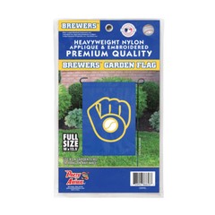 Milwaukee Brewers 18 x 12.5 Embroidered Large Garden Flag. New In The Package