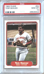 1982 FLEER #82 TOM SEAVER HOF PSA 10 GEM MT REDS