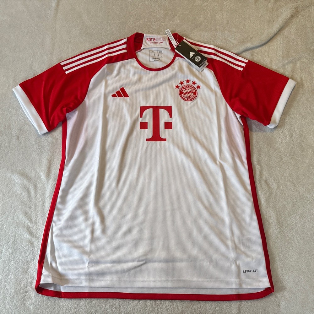 2023-24 Men’s Adidas Bayern Munich Home White Soccer Jersey XL Germany