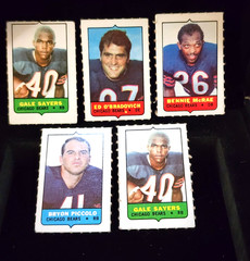1969 Topps 4-in-1 Chicago Bears Singles Lot Gale Sayers Bryon Piccolo VGEX SC