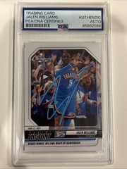 Signed On Card PSA NBA Champions Oklahoma City Thunder #26 Jalen Williams