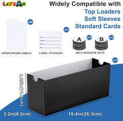 Trading Card Storage Box 12 Drawers Cardboard Organizer with Dividers for Top Lo
