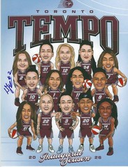 LAURA JUSKAITE Signed 8.5 x 11 Photo Toronto Tempo WNBA Basketball FREE SHIPPING
