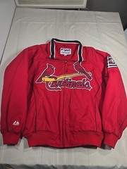Vintage MLB Jacket Size L 00s St Louis Cardinals Majestic Authentic c.2000-2002
