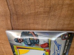 2026 Topps Finest Payton Tolle Rookie 3 Color Worn Patch Auto
