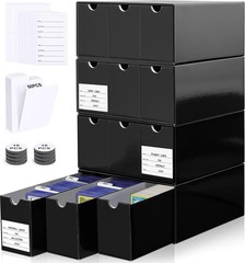 Trading Card Storage Box 12 Drawers Cardboard Organizer with Dividers for top lo