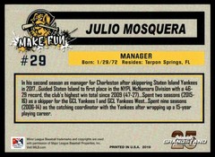 2019 Julio Mosquera Choice Minor League Rookie Card RC Charleston Riverdogs