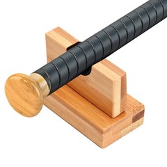 Baseball Bat Display Case – 2PCS Sturdy Stand, Horizontal Rack, Burlywood