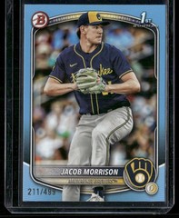 2025 Bowman Draft #BD-42 Jacob Morrison Sky Blue Border