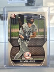 Spencer Jones 2023 Bowman 1st Rookie RC #BP-139 New York Yankees Baseball Card